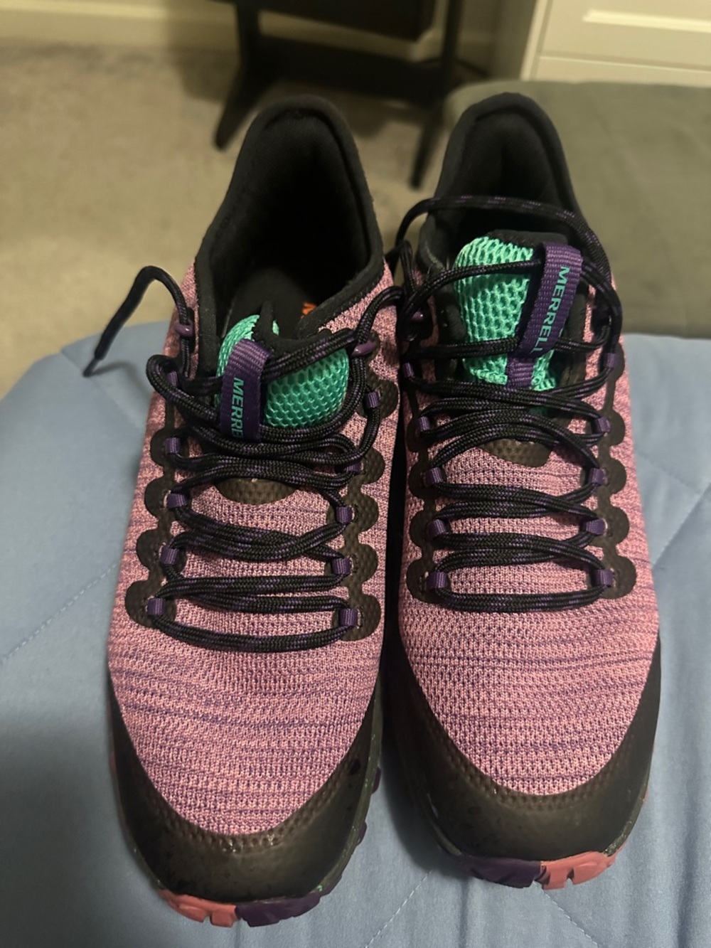 Merrell Women's Bravada Waterproof Hiking Shoes in pink, purple, and teal color